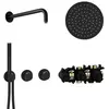 Herzbach MODUL7 Thermostat-Set T-RB250 Wandarm Regenbrause Ø250mm Schw...