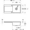 Villeroy & Boch 33361FKD SP Siluet 60 flat 980x490mm Ablgarn.