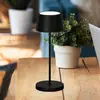 LED-Akku-Tischlampe Asena Pro sandschwarz, 30 cm Metall IP54