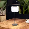 Solar-LED-Akku-Tischleuchte Pino, sandschwarz