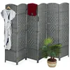 relaxdays Paravent 6-teilig in Grau (6 St)