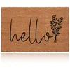 relaxdays Fußmatte Kokos Fußmatte "Hello", rechteckig, Höhe: 15 mm