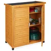 relaxdays Garten-Geräteschrank Gartenschrank mit Dachpappe, BxT: 86.5x...