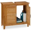 relaxdays Waschbeckenunterschrank LAMELL Bambus (1-St)