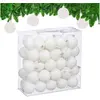 Relaxdays, Christbaumschmuck, - Weihnachtskugeln im 50er Set, Weiss/ S...