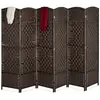 relaxdays Paravent Raumteiler 6-teilig (6 St), braun