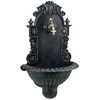 relaxdays Gartenbrunnen Wandbrunnen Antik, 37.5 cm Breite, Wasserbecke...