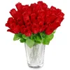 Künstliche Zimmerpflanze Kunstrosen rot 48 Stück Rose, relaxdays, Höhe...