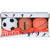 Smoby SIMBA Spielball Simba Mini Spielbälle Set, 3 Stück Fußball, Bask...
