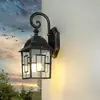 Licht-Erlebnisse Außenwandleuchte Rustikal "Friesen" Silber antik Alum...