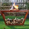 HOME DELUXE - Rost Holzlege - PAULO - 160x40x60 cm, wetterbeständig, e...