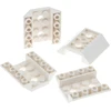 4x Lego Dach Stein 45° 4x4x1 weiß negativ schräg Rumpf 2 Löcher 465897...