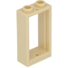 3x Lego Fenster Rahmen 1x2x3 beige ohne Scheibe Set 10294 76218 603492...