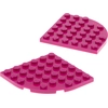 2x Lego Bau Platte Ecke rund 6x6 magenta pink 41368 41685 6071173 6003