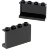 2x Lego Fenster Panele 1x4x2 schwarz Stützen Wand Harry Potter 6115117...