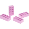4x Lego Bau Stein 2x4x1 hell pink rosa Basic Simpsons 71006 4205032 30...