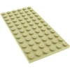 1x Lego Bau Platte 6x12 beige Basic Grundplatte Star Wars 10123 418815...