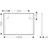 HANSGROHE 54964670 Spiegel Xarita Lite Q 1000/30
