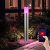 RGB LED Stehleuchte, Edelstahl, H 80 cm, App- und Sprachsteuerung