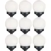 9er Set LED Solarkugel weiß, Erdspieß, DxH 10x38 cm