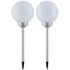 2er Set LED Solar Kugel Stecklampen, Durchmesser 20 cm, SOLAR