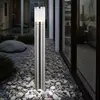Stehlampe, Edelstahl silber, Kunststoff opal, H 80 cm