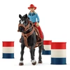 schleich Cowgirl Barrel Racing Fun, 3 Jahr(e), Mehrfarbig