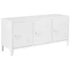 en.casa Sideboard, »Kotka« mit 3 Türen Metall 113 x 40 x 58 cm Weiß