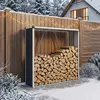 Brennholzunterstand 'Kalmar' aus Stahl 158x47x152cm Anthrazit