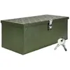 Deichselbox Grün Werkzeugkasten Truckbox Alu Box Anhänger Kiste mit De...