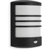 LED Außenleuchte Bewegungsmelder IP44 12 W schwarz Metall-Kunststoff T...