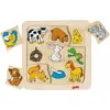 Goki Puzzle hölzerne Jigsaw wer was isst? (Deutsch, Englisch, Französi...