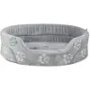 Trixie Jimmy Soft bed, soft plush, oval, 75 × 65 cm, light grey (Hund,...