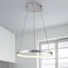 Paul Neuhaus LED-Hängelampe Hoop, alufarben, Ø 57cm, dimmbar