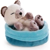 Nici Schlafende Haustiere Kätzchen Siamkatze Im Korb Teddy 12 Cm
