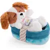 NICI Kuscheltier Welpe Cockerspaniel 12cm im blau-türkisen Körbchen