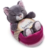 Nici Katze Schläft Im Korb Mit Teddybär 12 Cm Rosa  Rosa One Size