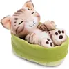 Nici Katze Schläft Im Korb Teddy 12 Cm Beige Beige One Size