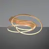 LED-Deckenleuchte Darvin, goldfarben, Metall, Kunststoff CCT