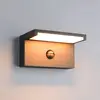 LED-Außenwandlampe Ravi, anthrazit Breite 18 cm Sensor, IP54