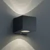 Eckige LED-Außenwandleuchte Cordoba, schwarz