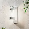 Außenwandlampe Sambesi, Dämmerungssensor, weiß