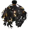Deckenlampe Leavy, Ø 38 cm, schwarz/gold, Kunststoff