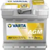 BVD VARTA Dynamic AGM A9 Batterie 550901054K262, A9, 12  V, 50 Ah, 540...