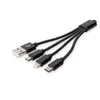 Digitus 3-in-1 Ladekabel, USB-A 2.0 > Lightning + USB-C + Micro-USB