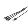 Digitus 3-in-1 USB Ladekabel - USB / USB-C / Lightning / Micro USB 1m