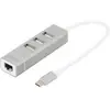 Digitus DA-70253 (USB-C, 4 Ports), Dockingstation + USB Hub, Schwarz