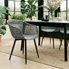 Idimex Gartenstühle MADEIRA im 4er Set, Anthrazit - Schalenstühle im R...