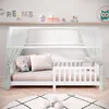 IDIMEX Hausbett NINA, Kinderbett mit Rausfallschutz 90x200, Massivholz...