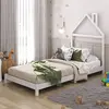 Idimex Einzelbett LIZ in Haus-Optik, 90 x 190 cm, weiß   Kinderbett au...